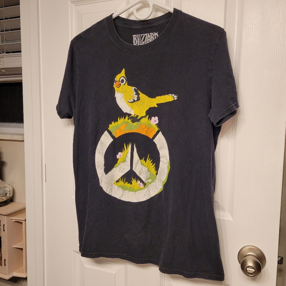 OVERWATCH Ganymede Blizzard X ThinkGeek Black Tee Med Unisex Styling - Picture 2 of 11